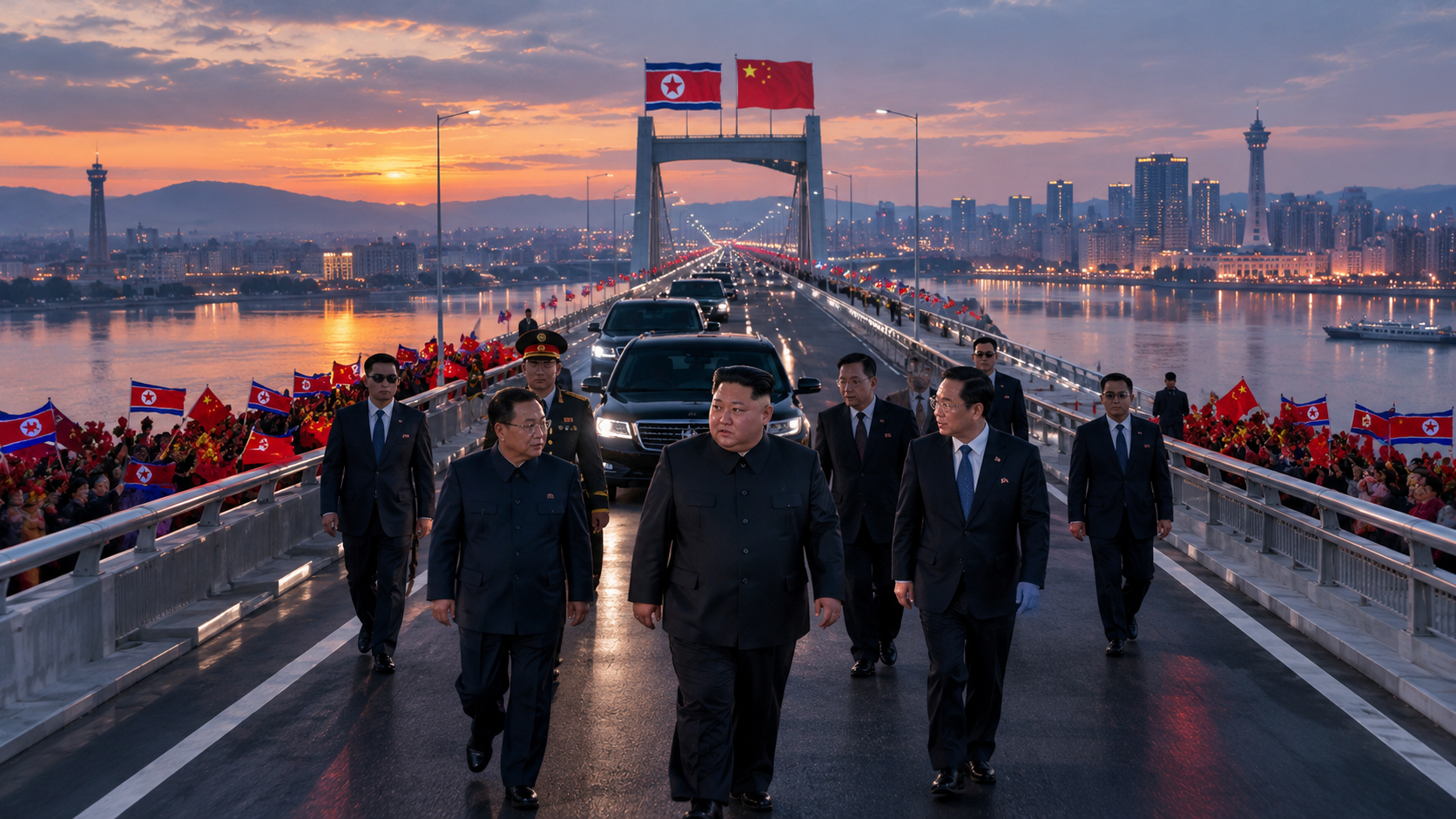 North Korea’s Kim Jong Un Visits China Across Newly Opened Border Bridge