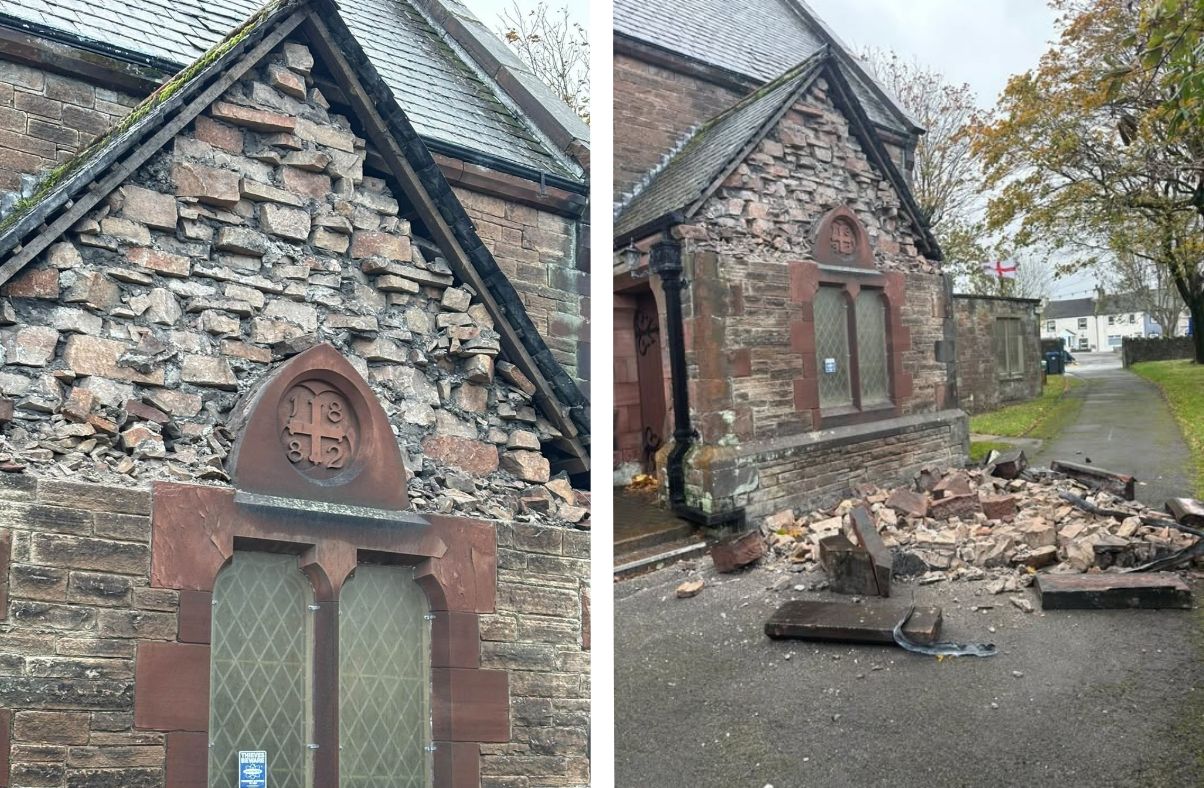 West Cumbria Church Closed After Storm Boelo Causes Major Damage