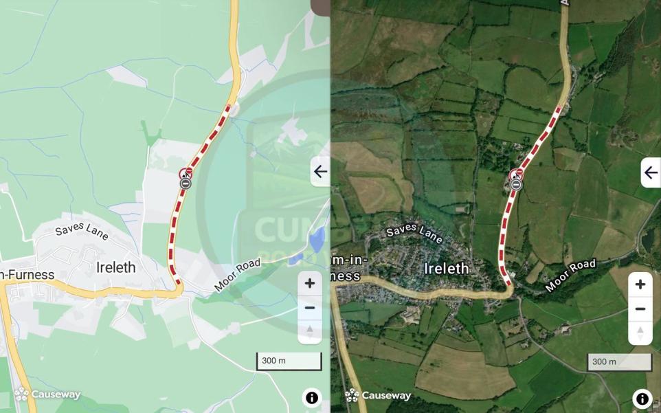 A595 To Close Near Ireleth Brow For Overnight Highway Works.