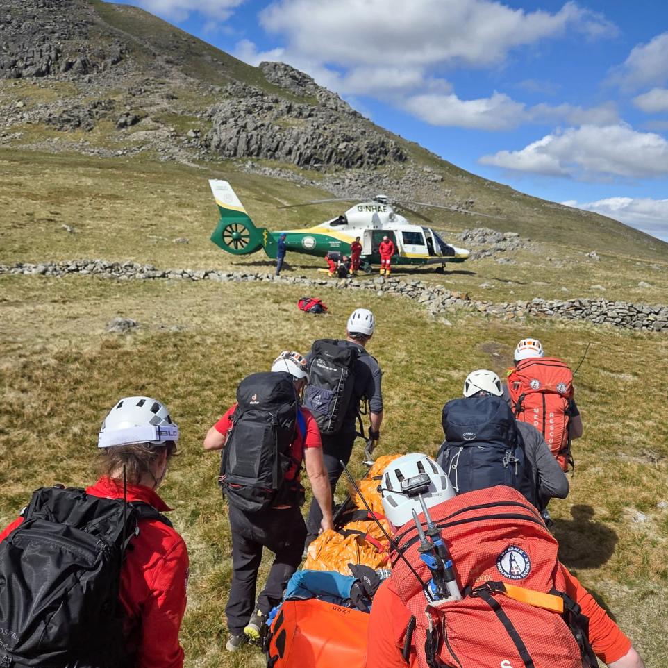 Air Ambulance Called After Walker Falls on Scafell Pike in Lake District Rescue Operation