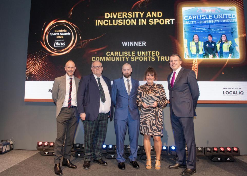 Carlisle United Community Sports Trust Wins Major Cumbria Sports Award for Inclusion Excellence