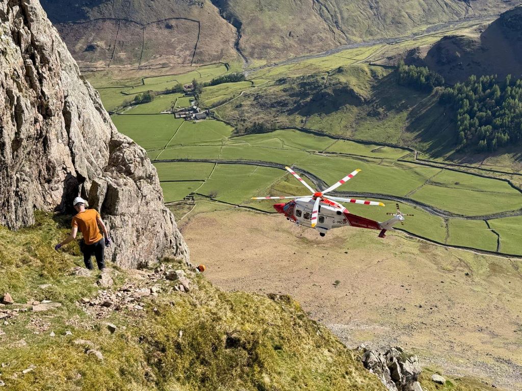 Climber Airlifted to Hospital After Shoulder Injury in Lake District