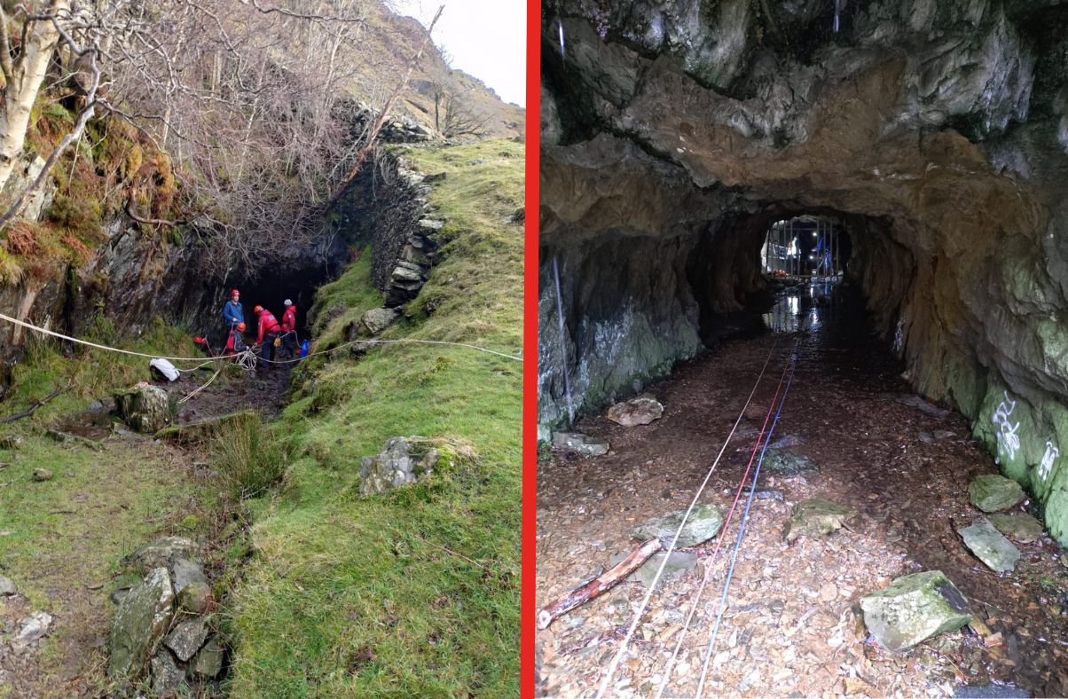 Dog rescued unharmed after falling 15ft down disused Lake District mine shaft