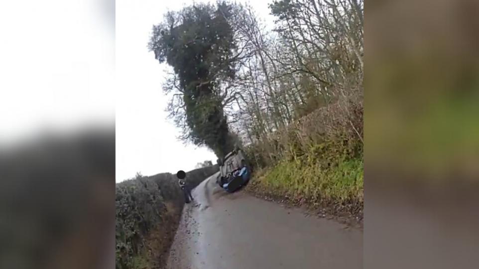Driver Arrested After Vehicle Ends Up on Its Roof in Cumbrian Collision