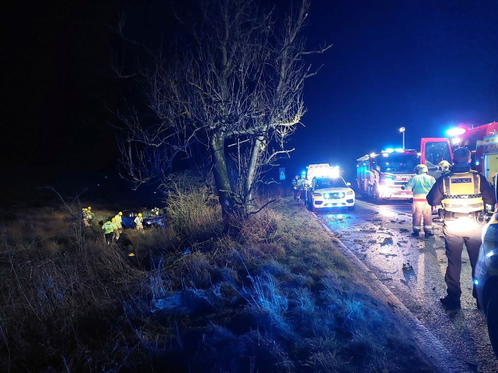 Emergency Services Called After Vehicle Crashes and Rolls Off Road