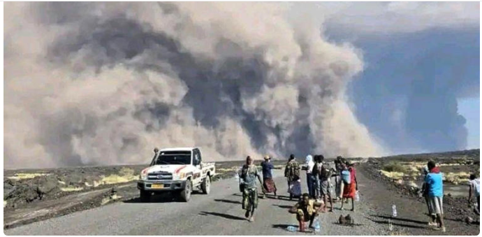Ethiopian Volcano Erupts for the First Time Ever Flights Cancelled as Ash Spreads Across Countries