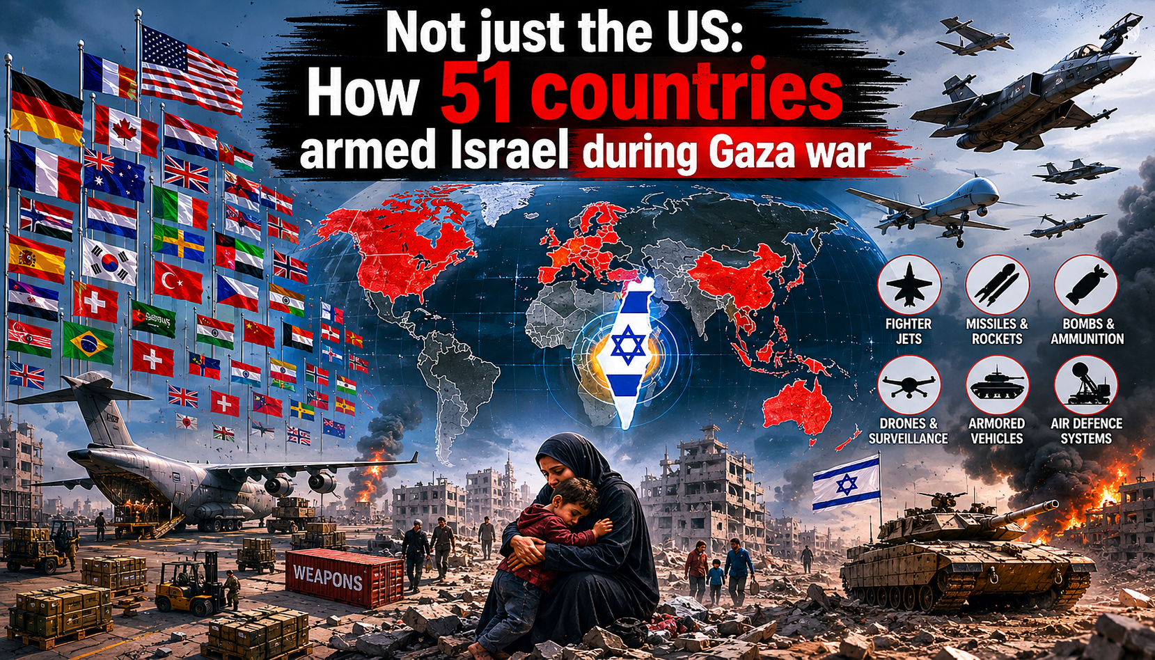 Fifty One Nations Supplied Arms To Israel During Gaza War Report Claims