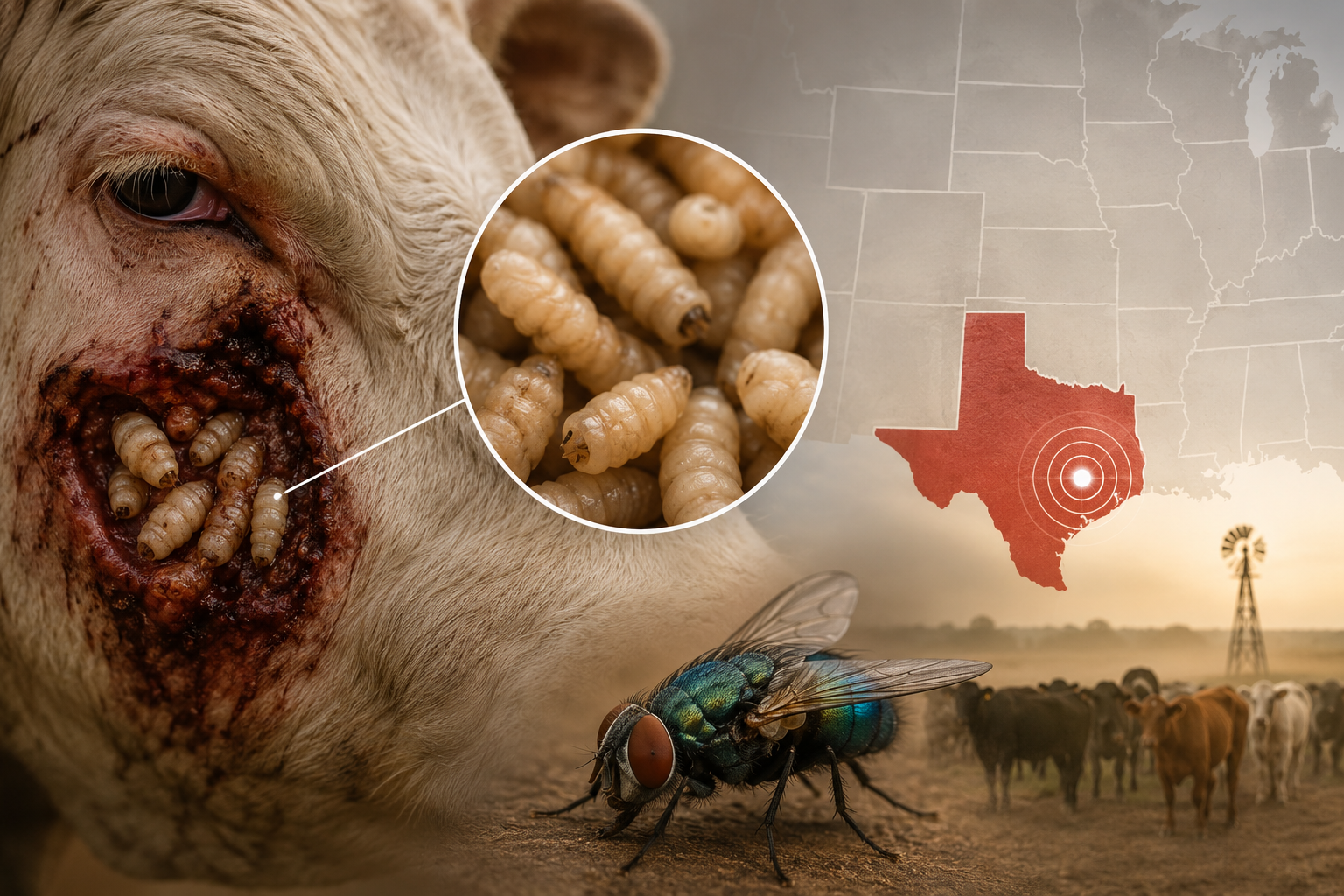 Flesh-Eating Screwworm Confirmed in Texas, Raising Alarm Over U.S. Livestock Industry