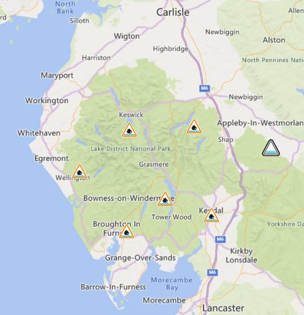 Flood Alerts Issued Across Cumbria and the Lake District as River Levels Rise