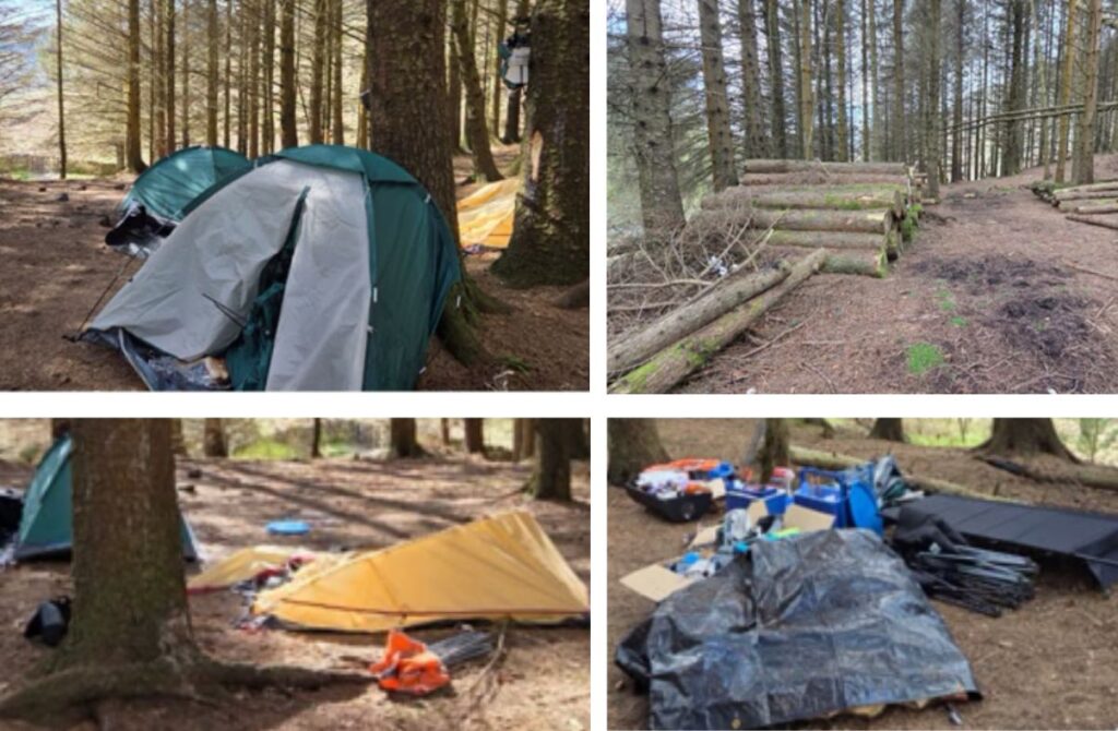Fly Campers Leave Tents and Rubbish at Lake District Beauty Spot
