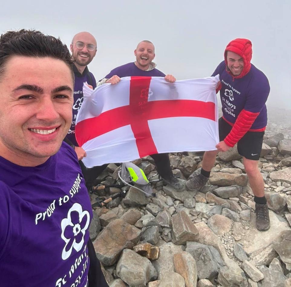 Friends Complete Gruelling Four Peaks Challenge To Raise Funds For St Mary's Hospice.