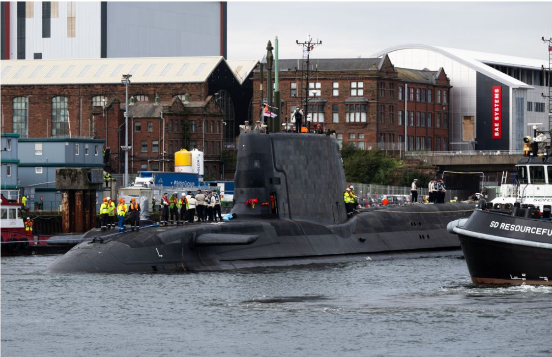 HMS Agamemnon Leaves Barrow For First Sea Trials