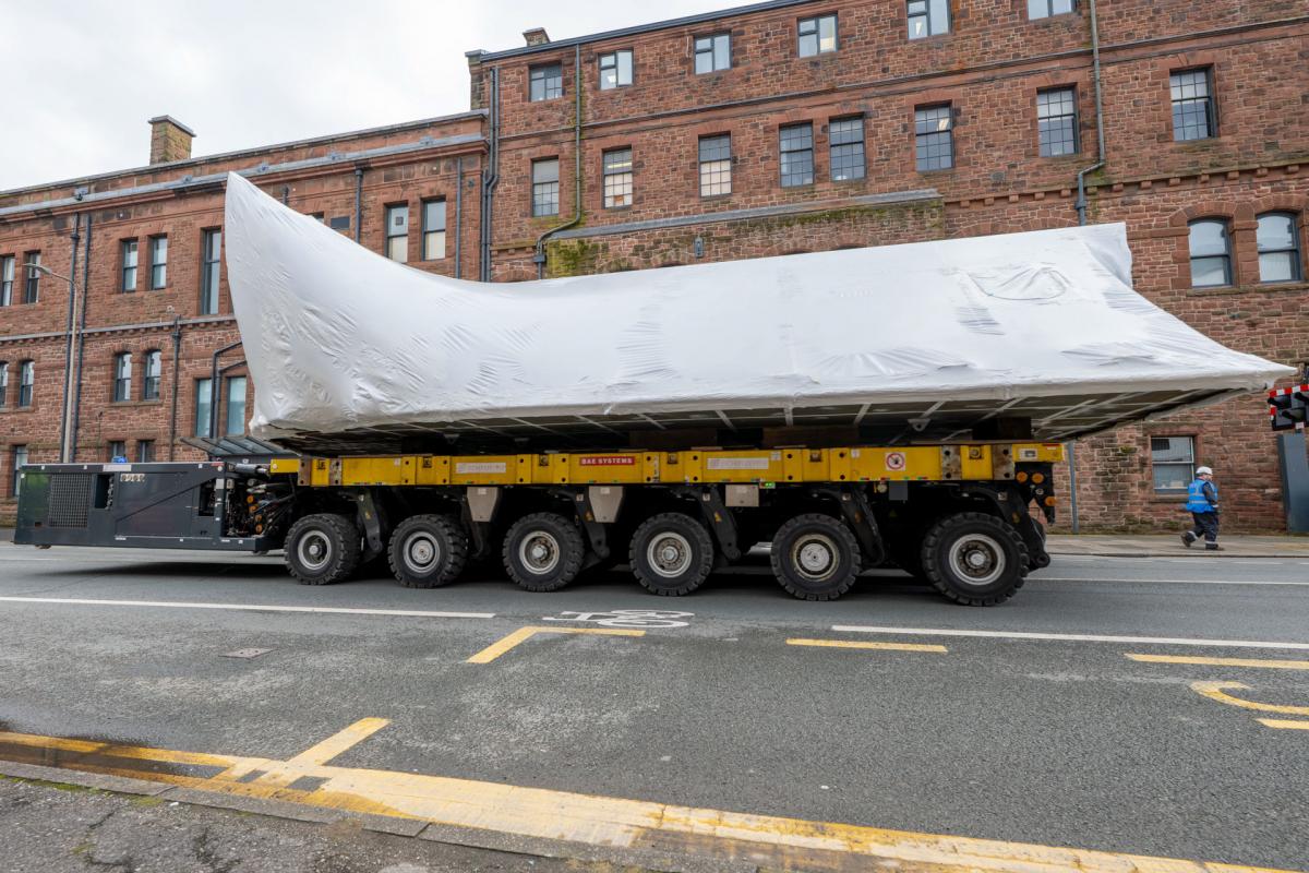 Huge Dreadnought submarine structures arrive in Barrow