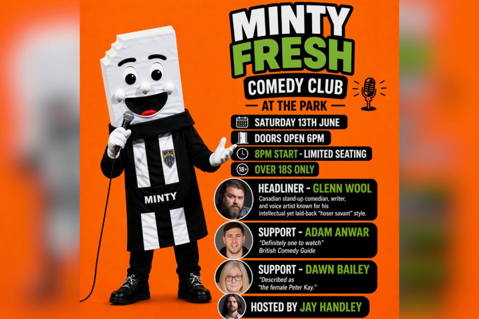 Kendal Town Football Club to launch brand new comedy night for local entertainment fans