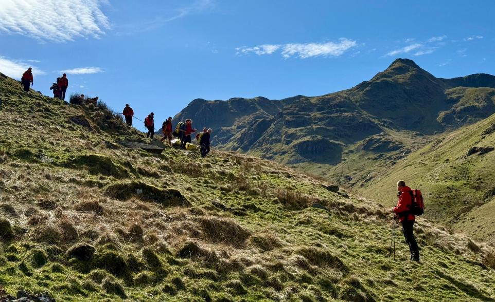 Lake District injured walker stretchered off fell