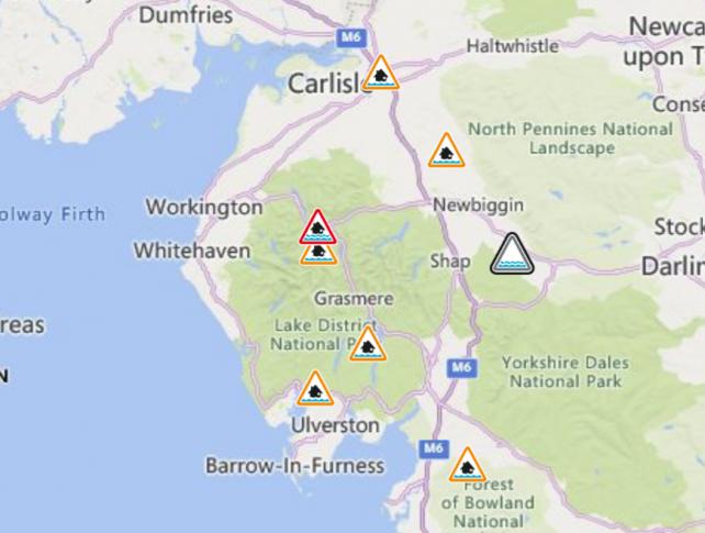 Live: Cumbria flood warning and alerts after heavy rainfall