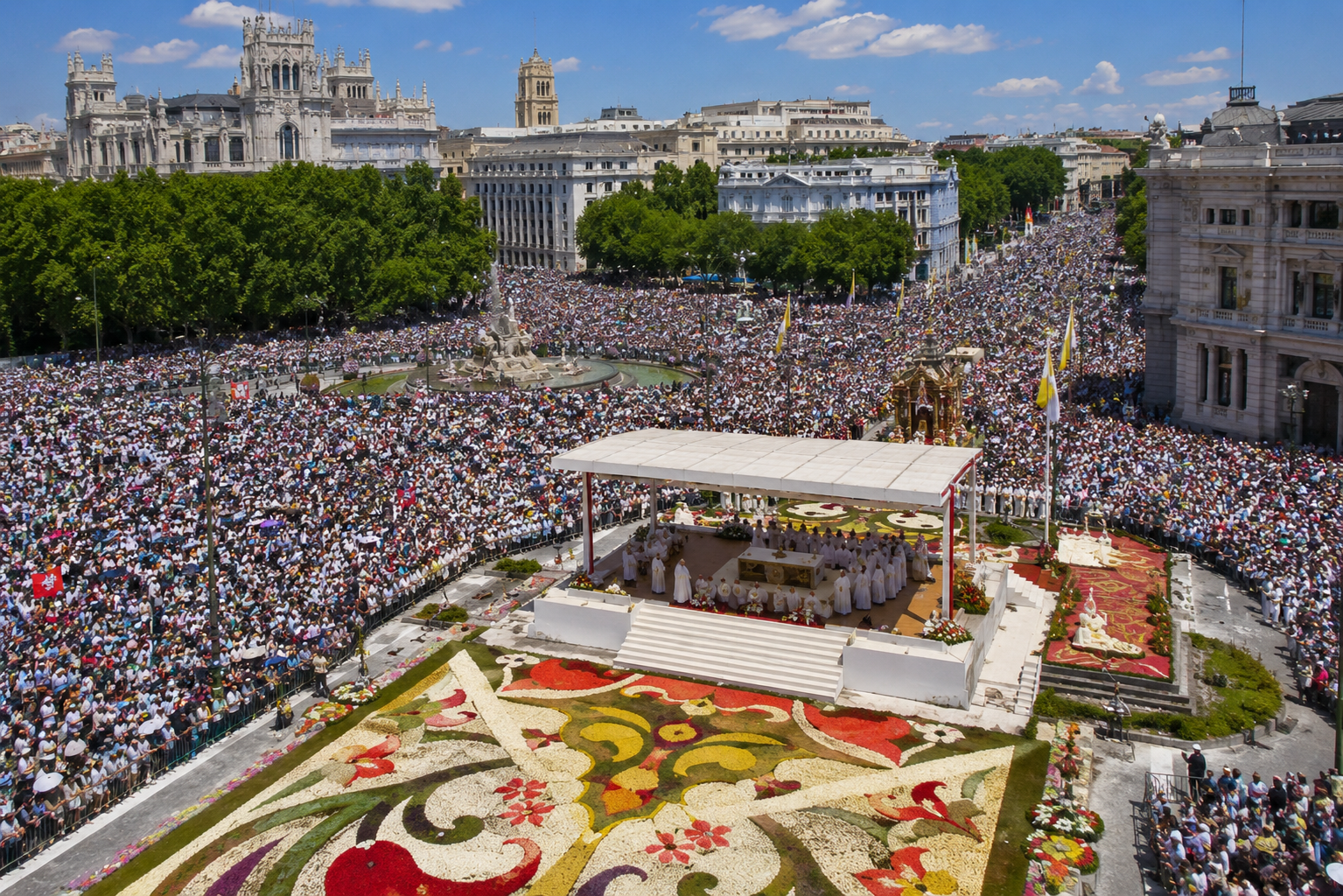 More Than One Million Gather in Madrid for Pope Leo XIV’s Mass and Corpus Christi Procession