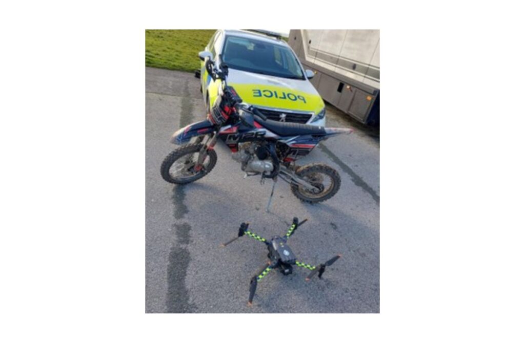 Police Drone Tracks Down Illegal Motorbike on Nature Reserve 