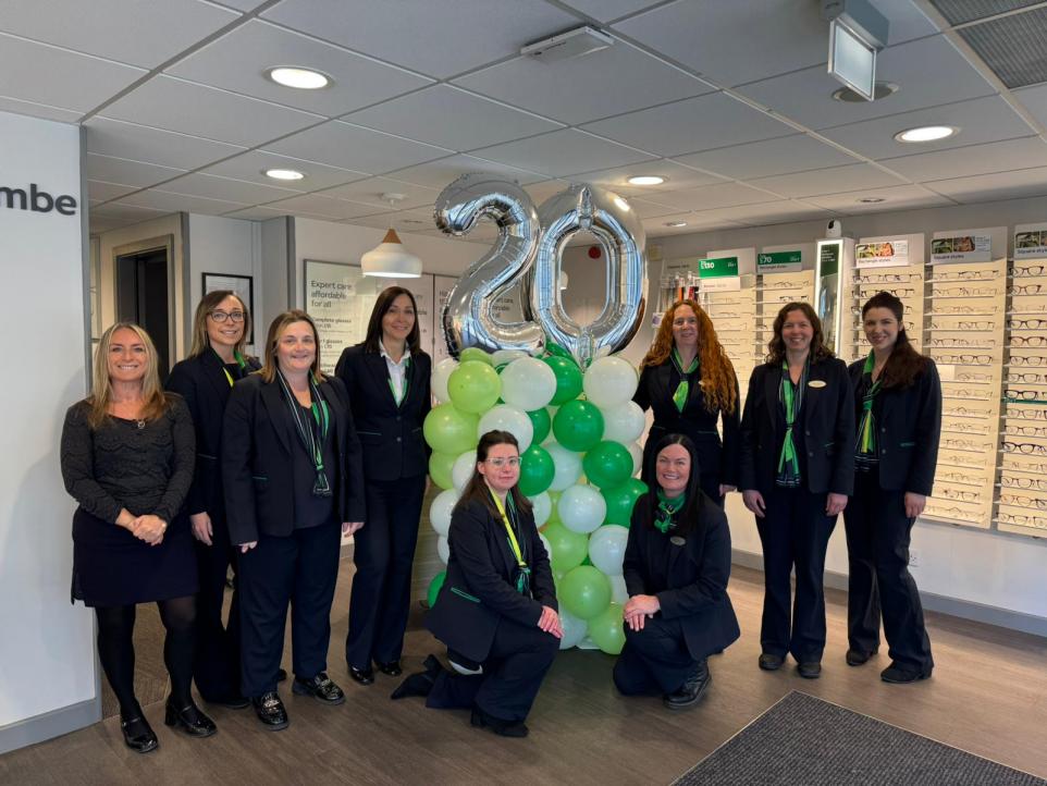 Specsavers store in Morecambe celebrates 20th anniversary