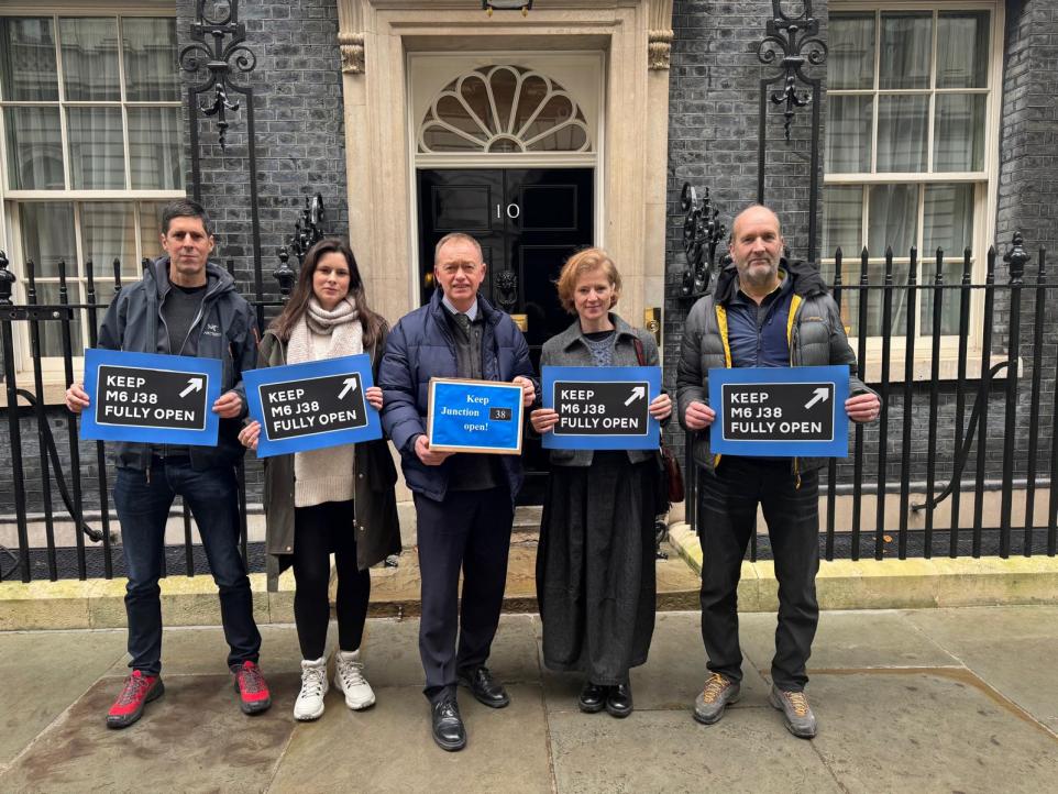 Tim Farron Presents Junction 38 Petition to Downing StreetCumbrian MP Tim Farron has taken a petition signed by thousands to Downing Street calling for changes to long-term closure plans for the M6’s Junction 38.