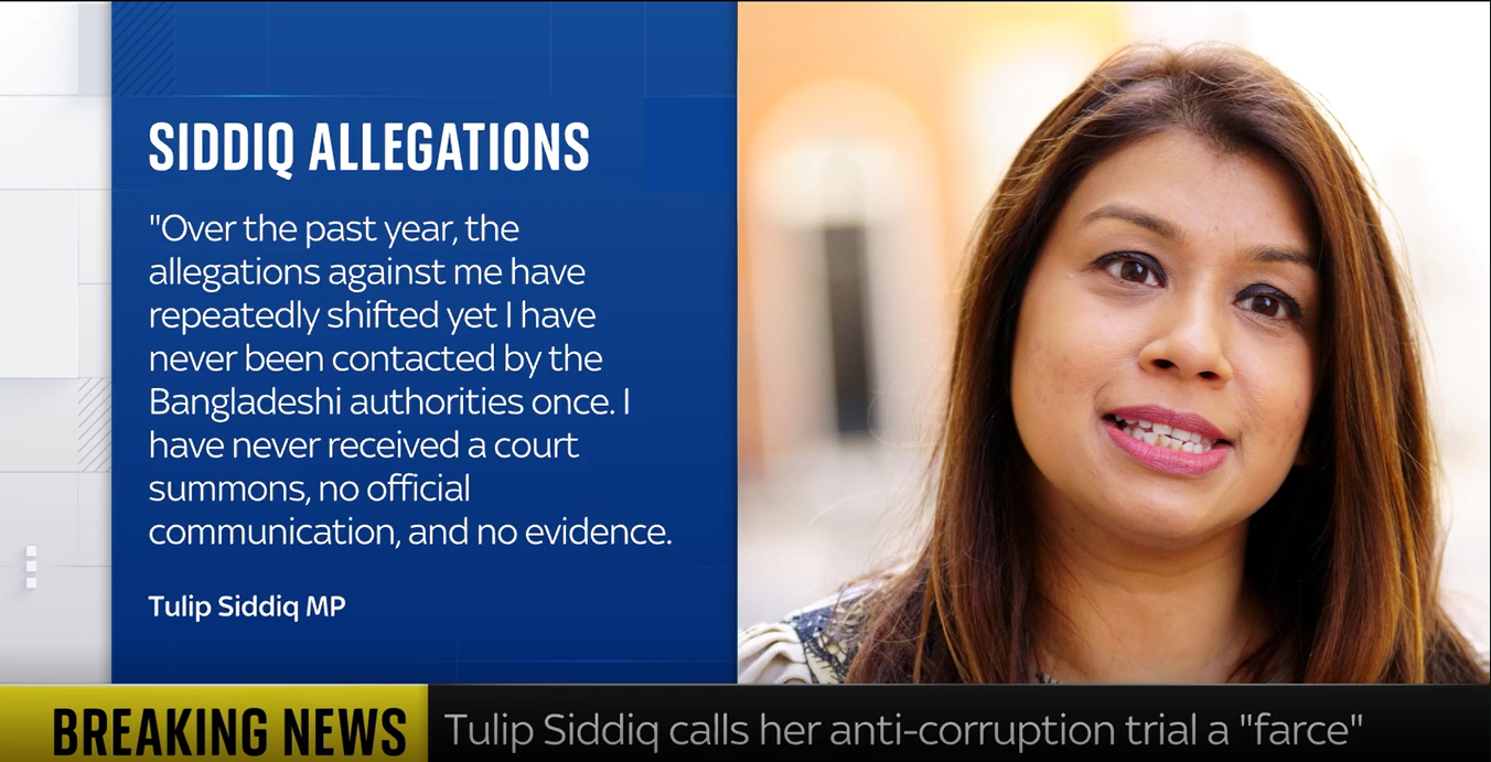 Top UK Lawyers Raise Alarm Over ‘Unfair’ Trial of Labour MP Tulip Siddiq in Bangladesh
