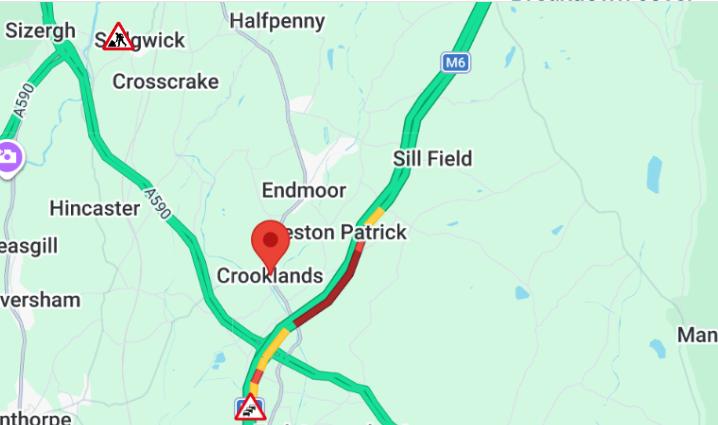Traffic Held on M6 Southbound After Broken Down Vehicle