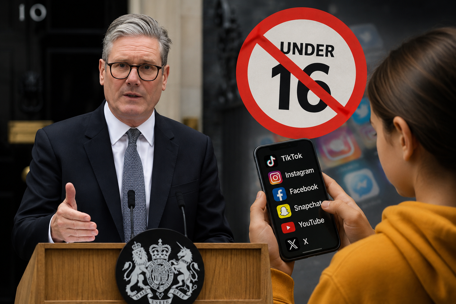 UK Government Announces Sweeping Social Media Ban for Under-16s