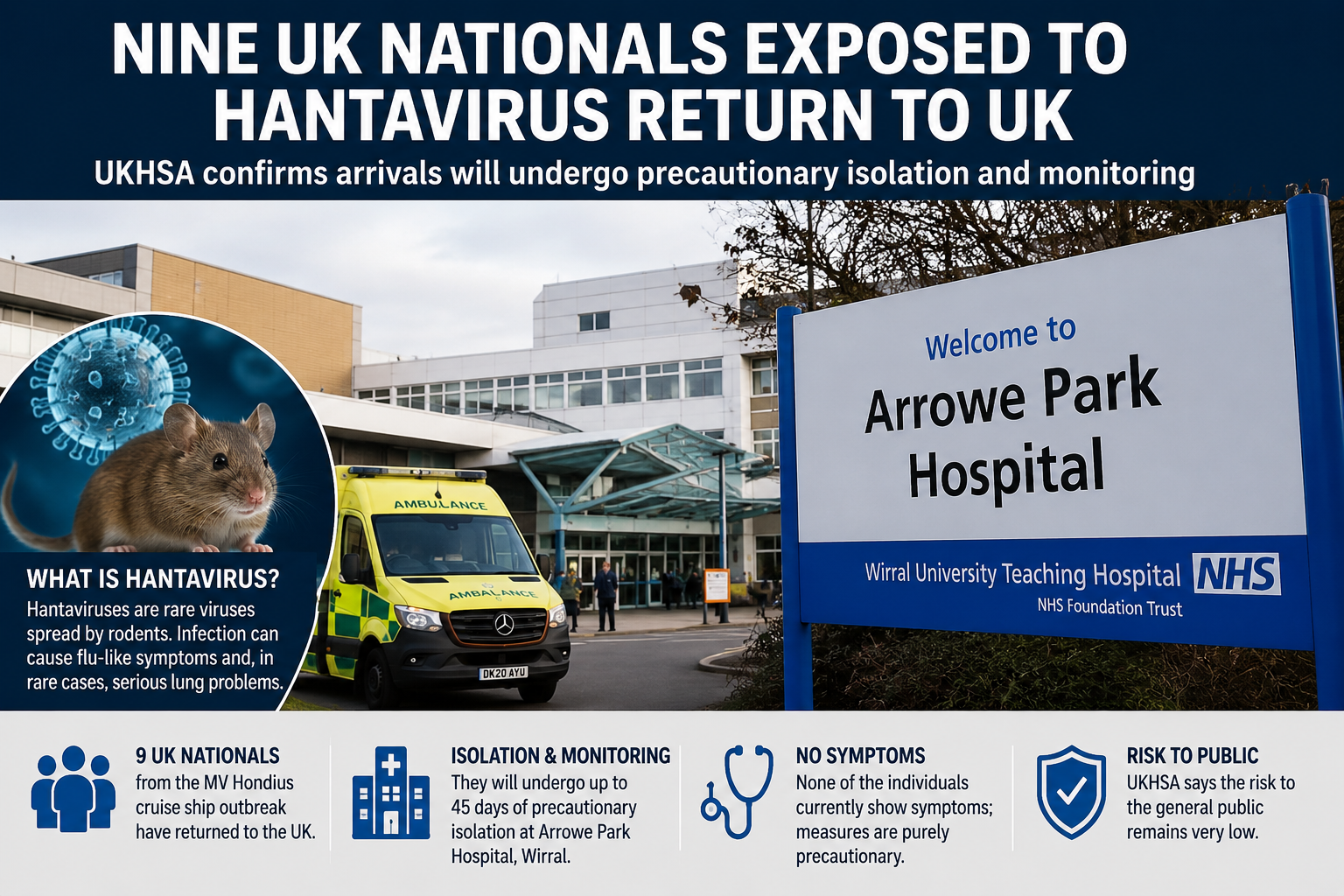 UKHSA Confirms Arrival of Hantavirus Contacts in UK for Monitoring