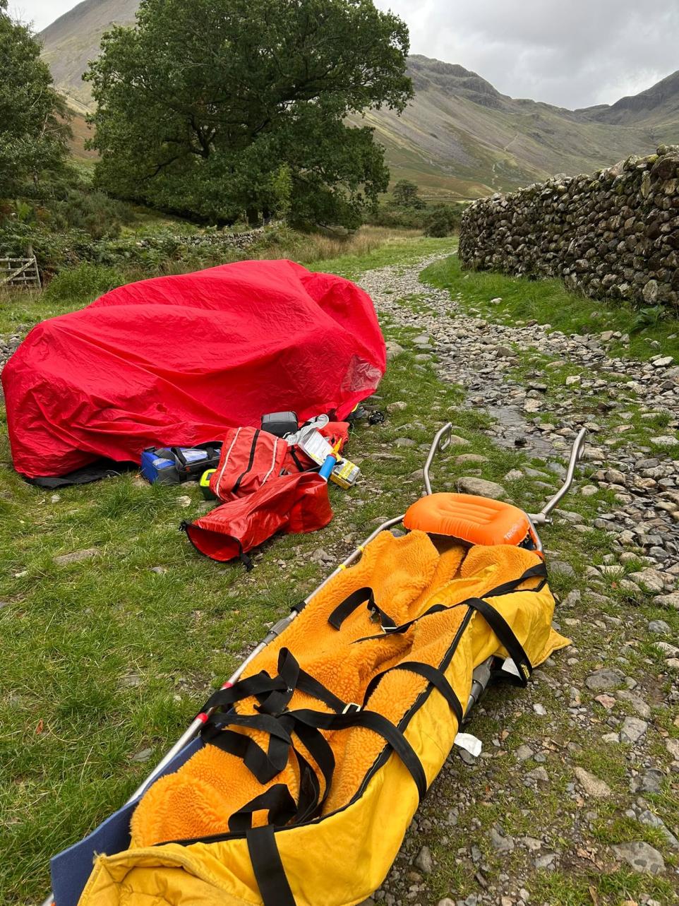 Wasdale Mountain Rescue Team Rescues Woman With Broken Ankle.